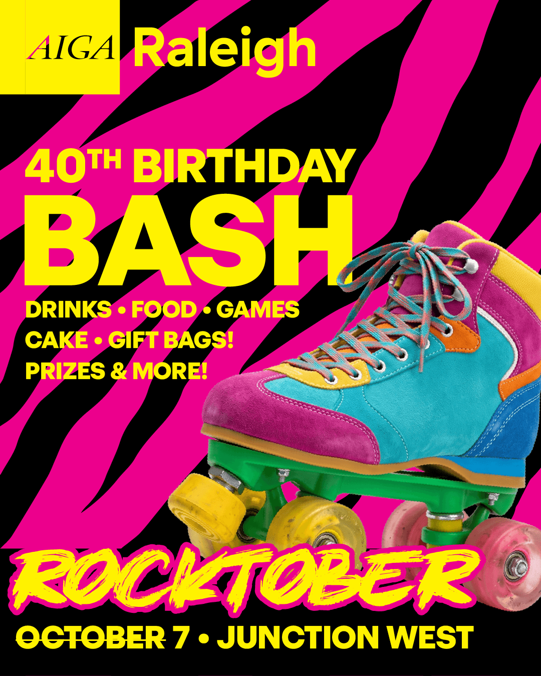 AIGA Raleigh Turns 40: The Ultimate Rocktober Birthday Bash